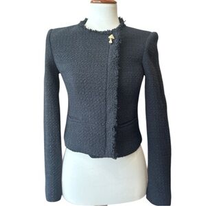 Black Blazer Structured Silhouette Sz XXS Mango new with tags